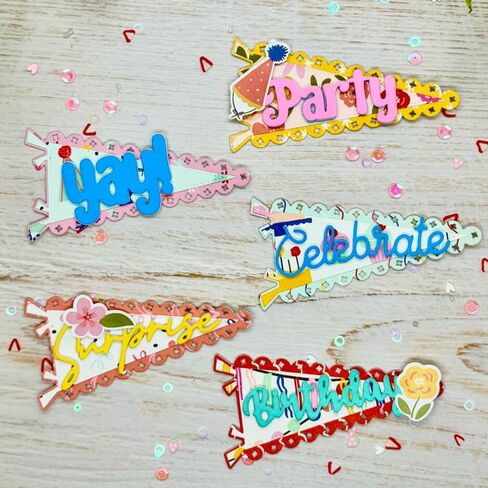KSCRAFT 2025 May Birthday Metal Cutting Dies Stencils for DIY Scrapbooking Decorative Embossing DIY Paper Card (Birthday Garland) in Saudi Arabia