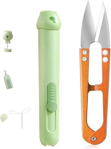3-in-1 Sewing Kit with Automatic Seam Ripper, Needle Threader, U-Shaped Scissors, Quilting Tools in Saudi Arabia