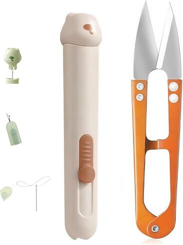 3-in-1 Sewing Kit with Automatic Seam Ripper, Needle Threader, U-Shaped Scissors, Quilting Tools in Saudi Arabia