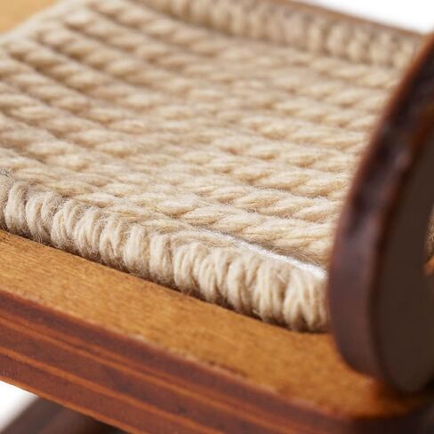 Odoria 1/12 Miniature Rocking Chair Dollhouse Furniture Accessories, Brown in Kuwait