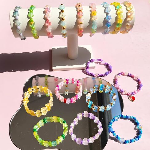 1000Pcs Matte Acrylic Star Beads Hart Beads for Jewelry Making Frosted Gold Foil Acrylic Beads Pastel Beads Colorful Assorted Bead Cute Aesthetic Kawaii Bead for Bracelet DIY Craft Earring Phone Charm in Saudi Arabia