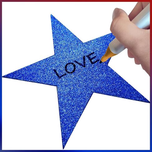 108 Pcs 6 Inch Patriotic Stars Cutouts 4th of July Cardboard Stars Cut-Outs Decorations for Independence Day Memorial Day Graduation Wall Decor Craft Supplies (Red, Blue, Silver) in Saudi Arabia