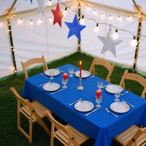 108 Pcs 6 Inch Patriotic Stars Cutouts 4th of July Cardboard Stars Cut-Outs Decorations for Independence Day Memorial Day Graduation Wall Decor Craft Supplies (Red, Blue, Silver) in Saudi Arabia