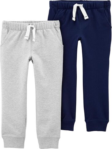 Carter's Boys 2 Pack French Terry Active Joggers/Pants (Black/Gray, 10) in Saudi Arabia