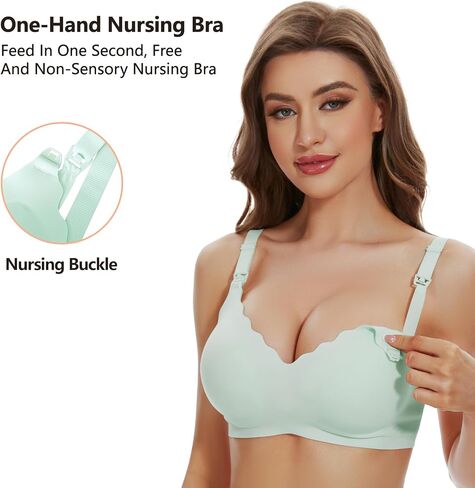 Nursing Bras for Breastfeeding Seamless Comfort Maternity Bra Natural Shape Pregnancy Sleep Bra for Women in Saudi Arabia