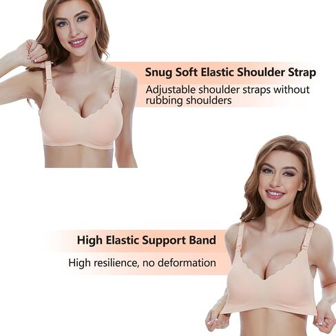 Nursing Bras for Breastfeeding Seamless Comfort Maternity Bra Natural Shape Pregnancy Sleep Bra for Women in Saudi Arabia