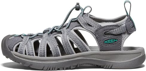 KEEN Women's Whisper Closed Toe Sport Sandals, Granite Green/Peach Parfait, 9 in Saudi Arabia