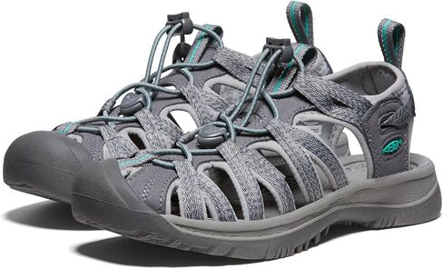 KEEN Women's Whisper Closed Toe Sport Sandals, Granite Green/Peach Parfait, 9 in Saudi Arabia