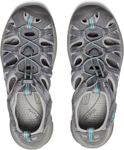 KEEN Women's Whisper Closed Toe Sport Sandals, Granite Green/Peach Parfait, 9 in Saudi Arabia