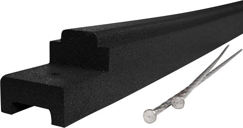 Playsafer 72" Long Commercial Flexible Heavy Duty Rubber Playground Border (Brown, 4 Inches Tall) in Kuwait