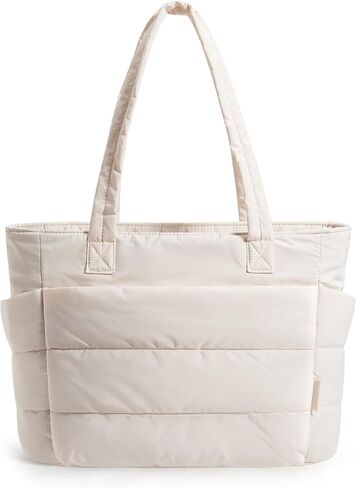 BAGSMART Tote Bag for Women, Lightweight Puffy Tote Bag for Travel, Work, Beach, Gym, Shop in Kuwait