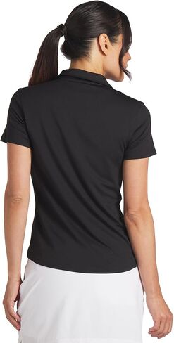 PUMA GOLF Women's CLOUDSPUN Piped SS Polo, Puma Black in Saudi Arabia