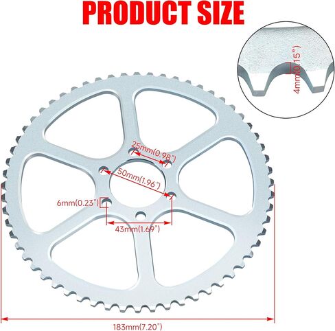 GREHUA 75 Tooth #35 Chain Rear Drive Sprocket Cog with Master Link for CT100U CC100X Baja Hensim Doodle Bug DB30 Motovox MBX10 MBX11 MM-B80 Classic 1000w Electric Mini Bike Go Kart Parts in Saudi Arabia