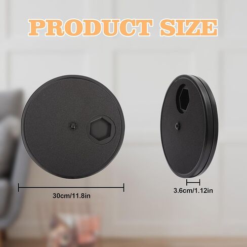 3 in 1 Rotatable Dog Scratch Board with Food Storage Compartment Box Round Stress-Free Scratch Pad ABS Nail Grinder Claw Care Dog Claw Grinder Board (Black) in Saudi Arabia