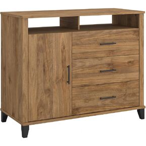 Bush Furniture Somerset Office Storage Credenza in Storm Gray