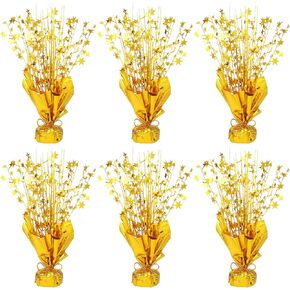 6 Pack Metallic Foil Spray Centerpiece Table Decoration Gold Party Centerpieces Table Decorations for Birthday Wedding Anniversary Graduation Party Decor