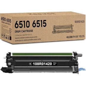 Phaser 6510 WorkCentre 6515 Drum Cartridge Black Replacement for Xerox 108R01420 Imaging Drum Unit for Phaser 6510 WorkCentre 6515 Printer 1-Pack