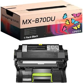 Compatible for Sharp MX-B70DU Imaging Unit Work for Sharp MX-B557F MX-B557P MX-B707P Printers, with Chip, High Yield 150000 Pages, Clear Printing (Black)