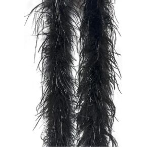 2 Yards 30g Fluffy Marabou Ostrich Feather Trim for DIY Craft Sewing Trim Home Wedding Party Decoration-White