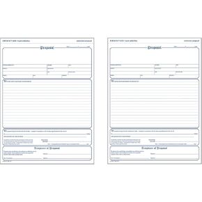 Adams Contractor's Proposal Forms, 8.5 x 11.44 Inch, 3-Part, Carbonless, 50-Pack, White, Canary and Pink (NC3819), 2 Sets