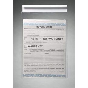 Clip-on Buyers Guide Hangers Holders Car Window Document Holders (50 per Pack) Car Dealership Dealer Auto Lot