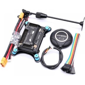APM2.8 Flight Controller with Ardupilot and M8N GPS Compass Compatible with RC Quadcopter Multicopter with GPS Stand and Shock Absorber(Drone F450 Package C)