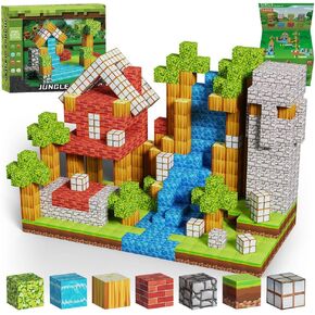 Magnetic Blocks Cubes Toys for Kids Ages 3-7, Magnetic Tiles Building Blocks, STEM Learning Toys,Christmas Birthday Gifts for Boys & Girls, 63 PCS