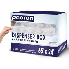 Protective Bubble Roll Wrap Dispenser Carton -175FTx12IN Clear, 3/16" Dense Small Bubble Cushioning for Fragile Items, Dish Packing & Packaging Supplies Shipping & Storage - Perforated Every 12IN