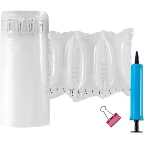 Air Pillows for Shipping with pump 200 Count Inflatable Packaging Air Bags, Alternative to Packing Peanuts, Packing Box filler Purse Stuffers for Shape 3.54" x 7.87"