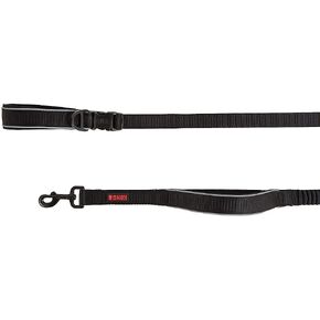 KONG Reflective Shock Absorbing Hands-Free Bungee Dog Leash 6' (Black)