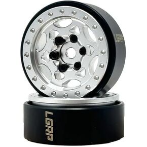 Little Guy Racing Parts Ghost Series 1.0 Beadlock Wheels Compatible with 1/24 Scale RC Axial SCX24, RGT, Element, Enduro, URUAV, Raw Machined, 28mm (1.1") x 31mm x 13mm (4 Wheels Per Order)