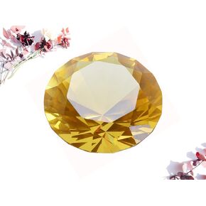 2" / 60 mm Diamond Shaped Glass Crystal Paperweight – Home Office Decor & Valentine's Day Gift Wedding Favors Centerpieces Decoration with Gift Box (Hot Pink)