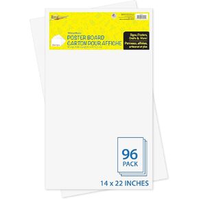 Royal Brites White Poster Board, Classic Presentation Board, 11 x 14 Inches (60 Pack)