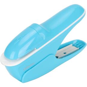 Stapleless Stapler, No Staple Stapler Paper Clinch Compact Staple Free Stapler Binding Hand Tool Up to 8 Sheets Binding Purple