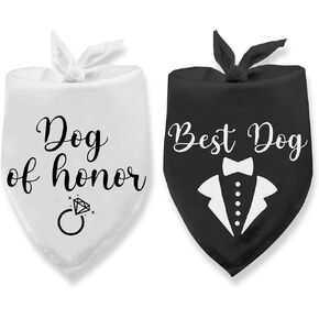Dog of Honor Dog Bandana Wedding Bandana Wedding Gifts Engagement Gift Pet Scarf for Small Medium Cats Dogs