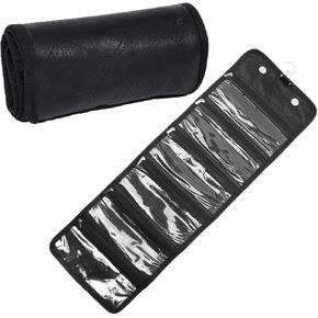 Money Wallet Organizer for Cash with 4 Zippered Pocket Cash Organizer, Envelope Wallet, Small Travel Money Holder for Budgeting, Receipt and Tips.(Black, 4 pockets) in Kuwait