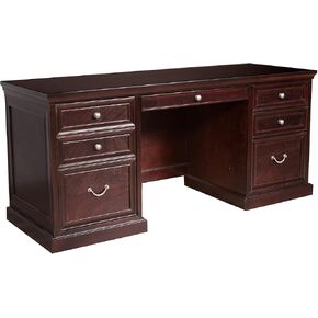 Martin Furniture Fulton Computer Credenza, Fully Assembled, Brown