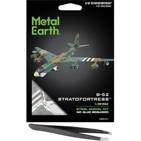 Fascinations Metal Earth B-52 Stratofortress 3D Metal Model Kit Bundle with Tweezers
