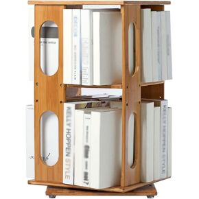 Bookshelves Desktop Bookshelf 360° Rotating Bookshelf Floor-to-Ceiling Adjustable Bookcase Suitable for Study Freestanding Bookshelf Bookshelf