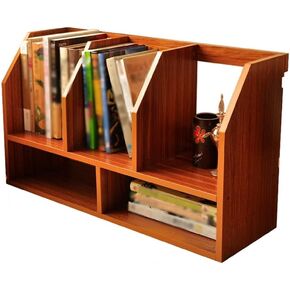 Bookshelves Desktop Small Bookshelf Two-Tier Mini Storage Rack Multi-Functional Suitable for Living Room Office Desktop Storage Rack Bookshelf