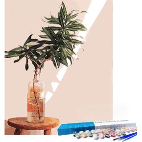LikeyFactory Corn Plant Paint by Numbers Kit for Adults – 16"x20" Rolled Canvas with Brushes & Acrylic Paints DIY Botanical Art Set