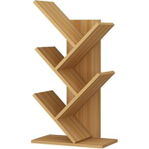 Bookshelves Desktop Bookshelf Floor-to-Ceiling Tree Bookshelf Shelf Living Room Study Office Multi-Layer Storage Cabinet Display Rack Bookshelf(C)