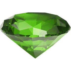 uxcell Clear Crystal Diamond Paperweight, 60mm(2.4") Artificial Diamond Sparkling Crystal Jewelry Gems Paperweight Decoration for Birthday Gift Parties Wedding Home(Green)