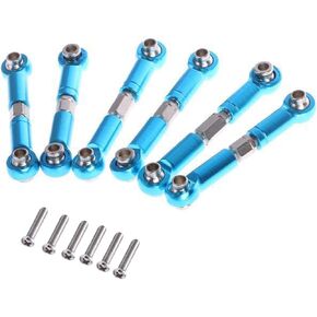 6 Pcs Pull Rod, Aluminum Linkages Pull Rod Front Rear Parts for WLtoys 1/18 A959 A979 K929 Accessories