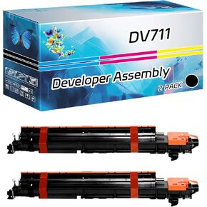 DV711 A2X203D Developer Assembly Compatible for Konica Minolta bizhub 654 654e 754 C654 C654e C754 C754e Printers, High Yield 480000 Pages, with Chip High-Definition Printing (1 Pack Black)