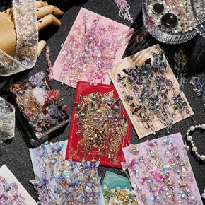 MAXLEAF 120PCS Lacer Bling Gold Foil Stickers Set, Jewelry Style, 6 Themes, 60 Unique Designs, 2 Sizes Each, Waterproof, Clear Background, Perfect for Scrapbook, Planners, Phone Case, Laptop