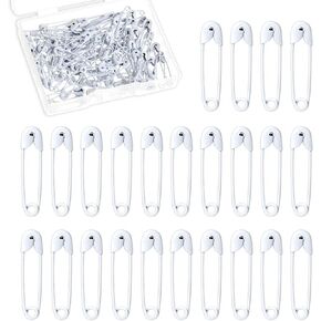 120 Pcs Small White Safetys Pin Mini Safety Pins for Clothes, 19mm Metal Tiny Safety Pins Crafting for Handmade Sewing Quilting Knitting