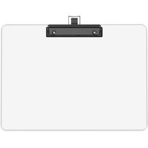 Horizontal Clipboard with Pen Holder, Clear 8.5 x 11 Plastic Clip Boards for Classroom, Teacher, Size 9 x 12.5 in, Landscape Layout, School & Office Supply(Pack of 2)