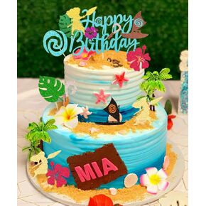 JeVenis Moana Cake Topper Moana Birthday Cake Decor Moana Cupcake Topper for Birthday Baby Shower Party Supplies