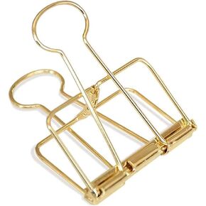4Pcs Golden Hollow Out Long Tail Wire Binder Clips Paper Binder Clip Large 51mm Binder and Paper Clips Small in Size and Light in Weight,Clips, Clamps and Rings,Clips, Clamps and Rings